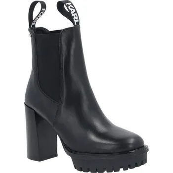 Dámské holínky Karl Lagerfeld Kůžoné kotníkové boty VOYAGE IV | Barva:černý | Velikost:40