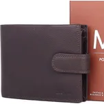 Luxusní hnědá kožená peněženka Marta Ponti no. B006R +RFID