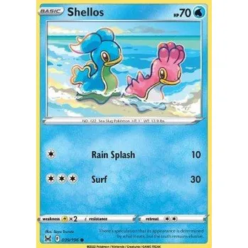 Sběratelská karetní hra Pokémon LOR 039/196 Shellos - Lost Origin Stav: Near Mint, Verze: NORMAL