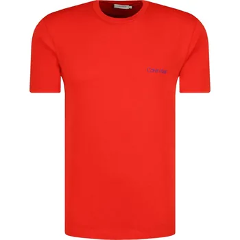 Pánské tričko Calvin Klein Tričko CHEST LOGO | Barva:červený | Velikost:L