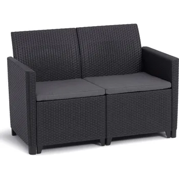 Zahradní pohovka Allibert Claire 2 Seaters pohovka grafitová