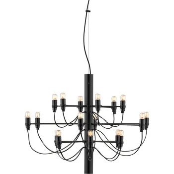 Flos A1352031 2097-18, luxusní matně černý lustr, 18x15W E14 čirá, prům. 69cm, výška 51cm