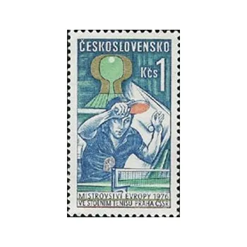 Poštovní známka ME ve stolním tenisu Praha 1976 - čistá - č. 2193