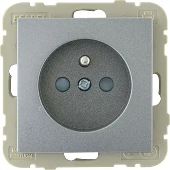 vypínač e2 elektro GmbH Logus zásuvka stříbrná Logus