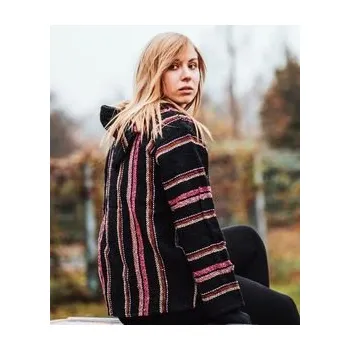 Pánská mikina Mexická unisex mikina Baja Jerga růžovo-černá