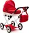 New Baby Comfort dětský kočárek pro panenky, červený s puntíky
