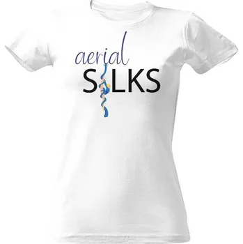 Dámské tričko Tričko s potiskem aerial silks modrá dámské