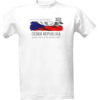 Pánské tričko Tričko s potiskem Jsem vlastenec-Český lev pánské