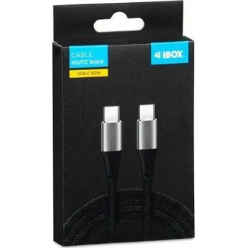 Datový kabel iBOX IKUTC USB-C kabel 60W 2m Černý