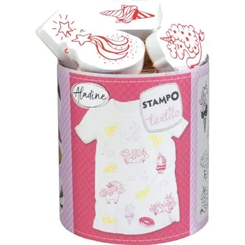 Hračka Razítka na textil Aladine 14 ks - Kouzelní jednorožci