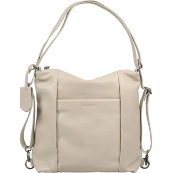 Městský batoh Dámská kožená batůžko kabelka Burkely Emily - šedobílá