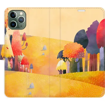 Pouzdro na mobilní telefon Flip pouzdro iSaprio - Apple iPhone 11 Pro - Autumn Forest - kapsičky na karty (Knížkový flip kryt, obal, pouzdro iSaprio na mobil Apple iPhone 11 Pro - Autumn Forest - 360° ochrana telefonu, přihrádka na karty a hotovost, funkce stojánku, pevná TPU)