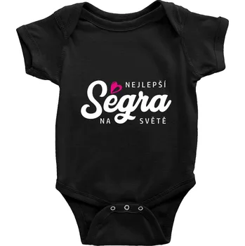 Výprodejové Dětské BODY Nejlepší SÉGRA na světě - Černé - (6M)