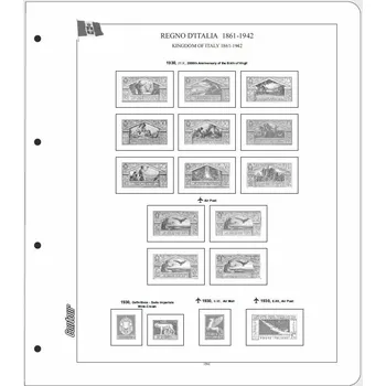 Sběratelství Albové listy CONTOUR-S: Italské království 1861-1946, (73 listů), nezasklené, papír 250gr.