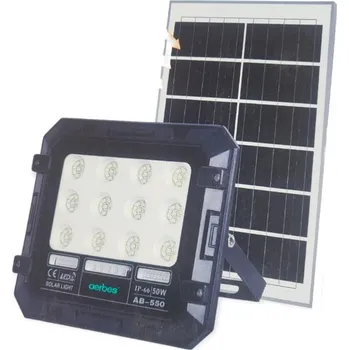 LURECOM LED FLOOD 50W T550 SOLAR - nabíjecí LED reflektor 50W se solárním panelem a dálkovým ovladačem