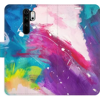 Pouzdro na mobilní telefon Flip pouzdro iSaprio - Xiaomi Redmi Note 8 Pro - Abstract Paint 05 - kapsičky na karty (Knížkový flip kryt, obal, pouzdro iSaprio na mobil Xiaomi Redmi Note 8 Pro - Abstract Paint 05 - 360° ochrana telefonu, přihrádka na karty a hotovost, funkce stojánku,