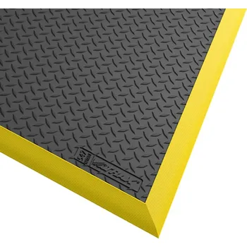 Rohožka Černá gumová protiskluzová protiúnavová rohož Diamond Flex - délka 163 cm, šířka 97 cm, výška 1,84 cm