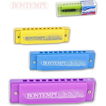 Hudební nástroj pro děti Bontempi foukací harmonika kovová žlutá