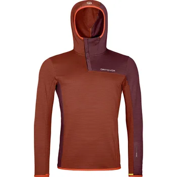Pánská mikina Ortovox pánská mikina Fleece Light Grid SN Hoody M Barva: clay orange, Velikost: L