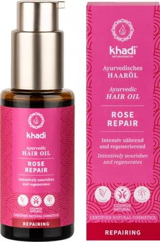 Vlasová regenerace Khadi Hair Oil Rose Repair vlasový olej pro poškozené vlasy 50 ml