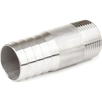 Fitinka Hadičník trubkový nerezový NEREZ závitový - vnější závit hadicový nástavec INOX - 2"x59 TYP337G