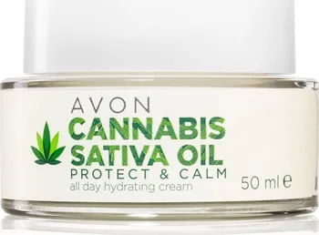 Pleťový krém AVON Cannabis Sativa Oil Protect & Calm hydratační denní krém 50 ml