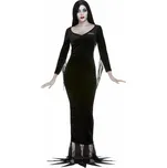 Dámský kostým Morticia Addams s parukou - S