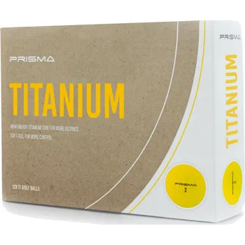 Golfový míček Masters Prisma Titanium Golf Balls, Yellow