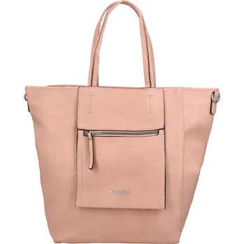 Stylová větší dámská kabelka přes rameno Voda, růžová