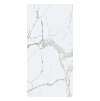 Dlažba Polotovar TechnoArt Stone marble statuario A 160x320x0,6 cm lesklá