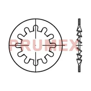 podložka Podložka s vniřním ozubením DIN 6797I M10 / 10,5 pozink