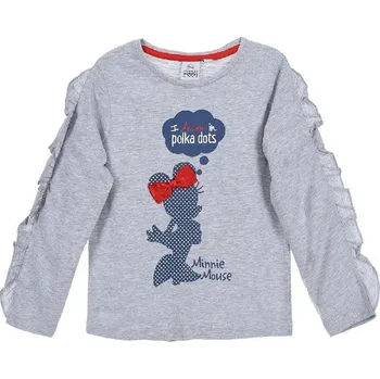 Minnie Mouse šedé dívčí tričko s volánem Velikost: 116