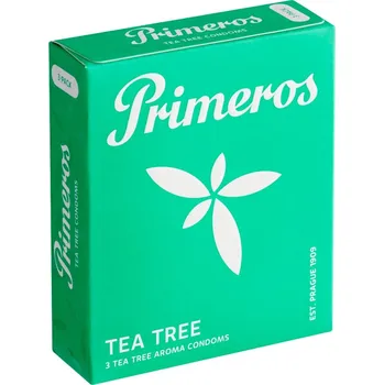 Kondom Kondom Primeros TEA TREE 3 ks - s kupónem KUP15 cena 67 Kč + extra diskrétní expedice