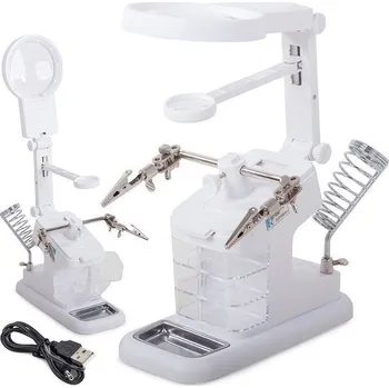 Lupa Držáček s lupou - třetí ruka, lupa 75mm, 30mm, 20mm