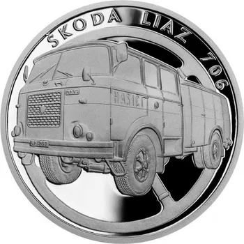 2023 - Stříbrná mince Nákladní automobil Liaz 706 - Na kolech