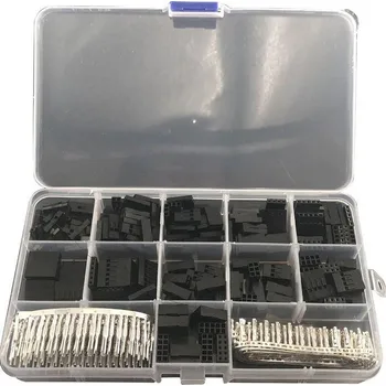 Síťový kabel Dupont konektory 1-8pin s roztečí 2,54mm pro PCB, sada 620ks