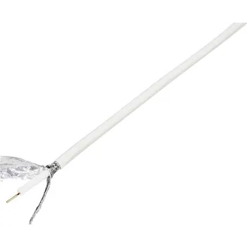 Video kabel TRU COMPONENTS RG6 /U, 1570973 koaxiální kabel, vnější Ø: 6.60 mm, 75 Ω, 120 dB, bílá, 10 m