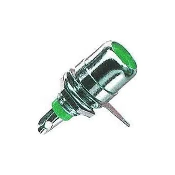 Síťový kabel CINCH zdířka panelová s matkou zelená