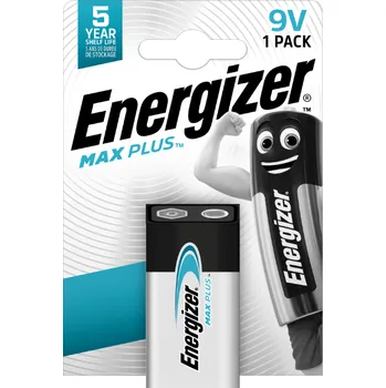 Baterie Energizer Max Plus 9V 1 ks - s kupónem KUP15 cena 144 Kč + extra diskrétní expedice