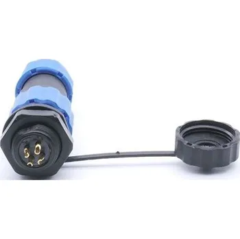 Síťový kabel Konektor a zdířka SP/SD13-4P vodotěsný na kabel a panel