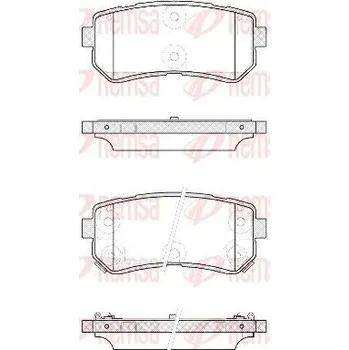 Brzdová destička Sada brzdových destiček, kotoučová brzda REMSA 1209.42