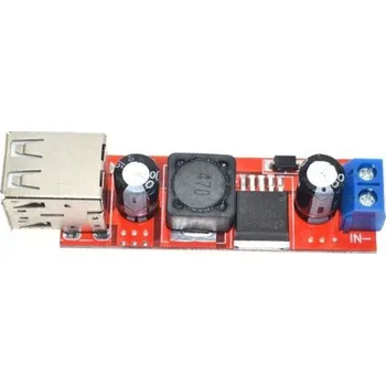 Síťový kabel Napájecí modul, step-down měnič 5V/3A, 2xUSB