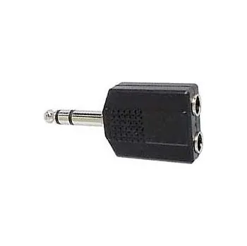 Kabel do PC Hadex Redukce JACK 6,3 stereo konektor / 2x JACK 6,3 stereo zdířka