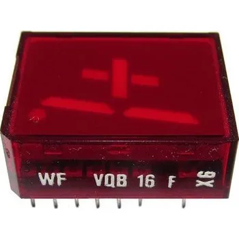 VQB16F zobrazovač +1., červený, RFT