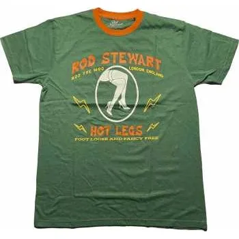 Zahraniční hudba Merch Rod Stewart: Rod Stewart Unisex Ringer T-shirt: Hot Legs (large) L