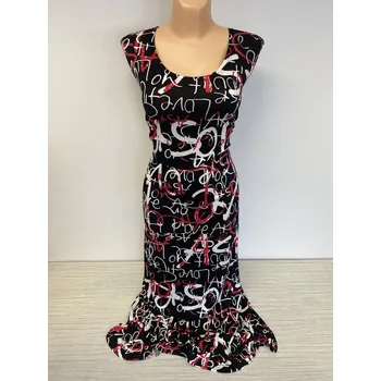 Dámské šaty Šaty s potiskem POTANA, Barva Červená, Velikost XXXL 54, Materiál 96% Viskoza 4% Lycra