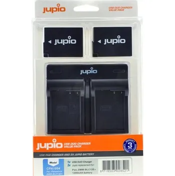 Set Jupio 2x DMW-BLC12E 1200 mAh a duální nabíječky pro Panasonic CPA1004