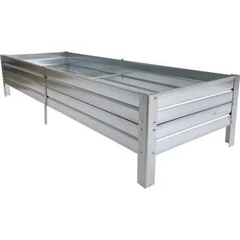 Vyvýšený záhon Vyvýšený záhon do skleníků 190 x 90 x 20 cm stříbrný