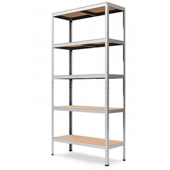 Dílenský regál Standard II kovový regál 220 x 90 x 40 cm 5 polic MDF/pozink