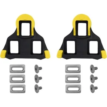 Pedál na kolo zarážky shimano SL SM-SH11 s vůlí, žluto-černé